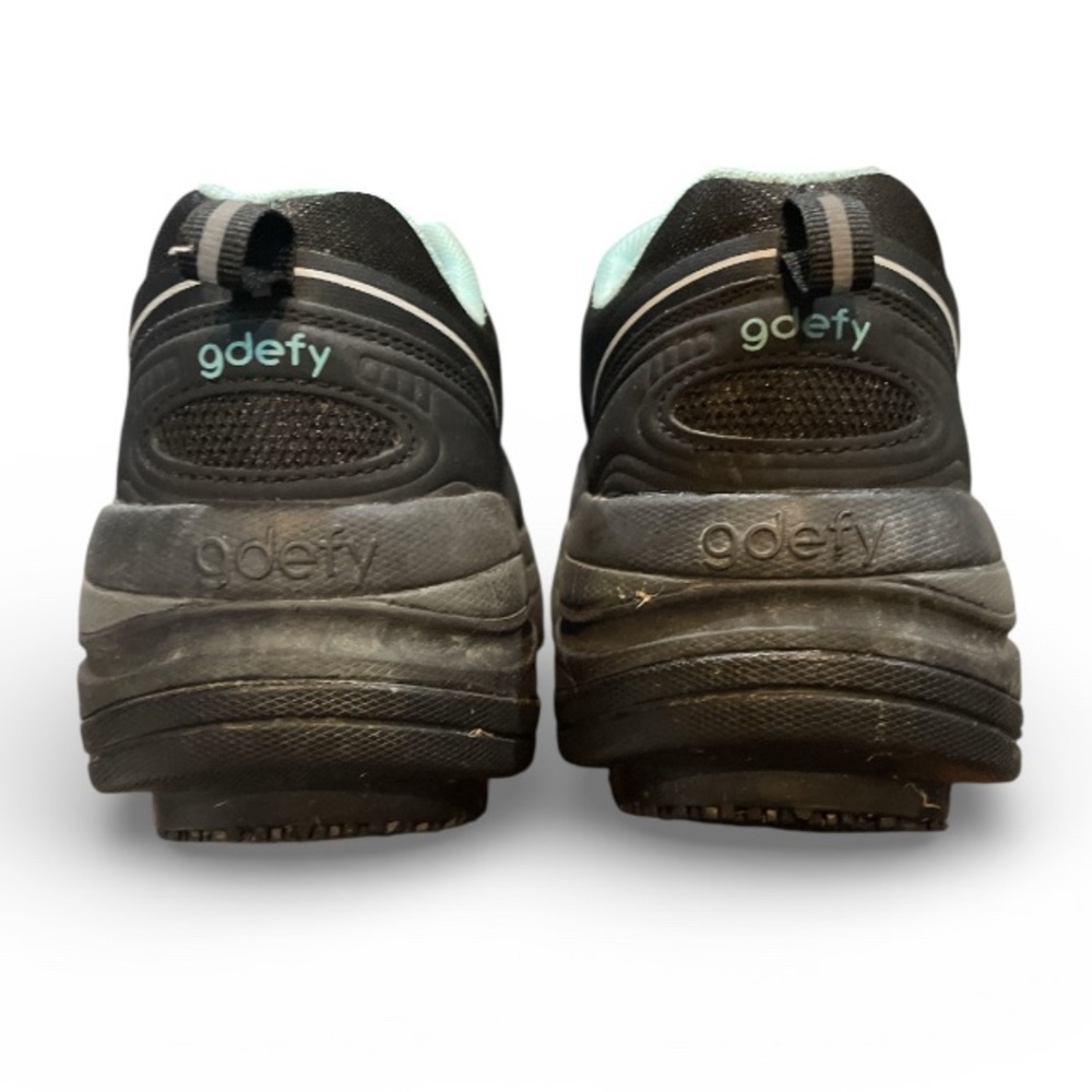 Gdefy Black and Teal Mighty Walk Orthopedic Athletic Sneakers Size 8.5 - Picture 6 of 8